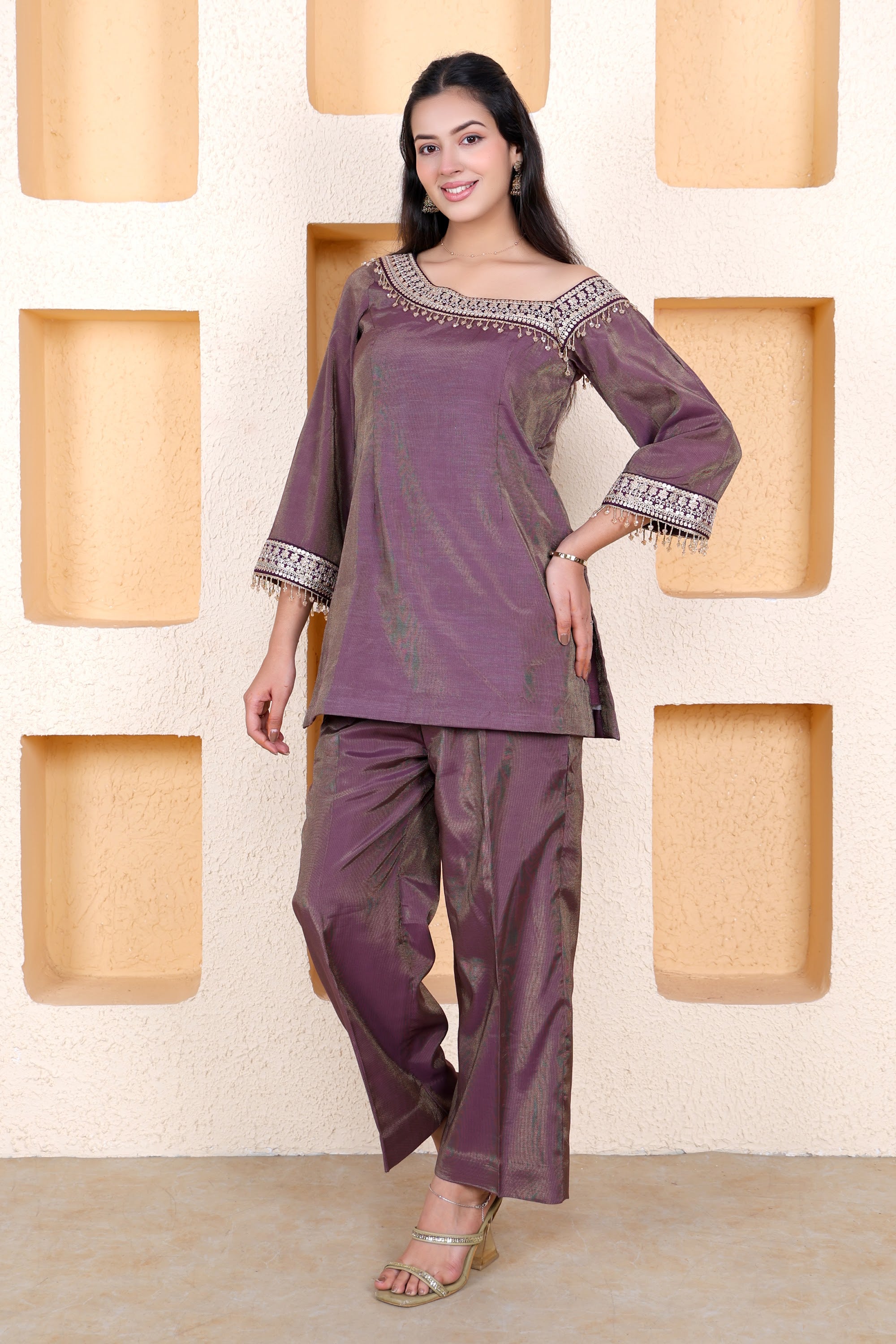 Example Product 9 - Mauve kurta set