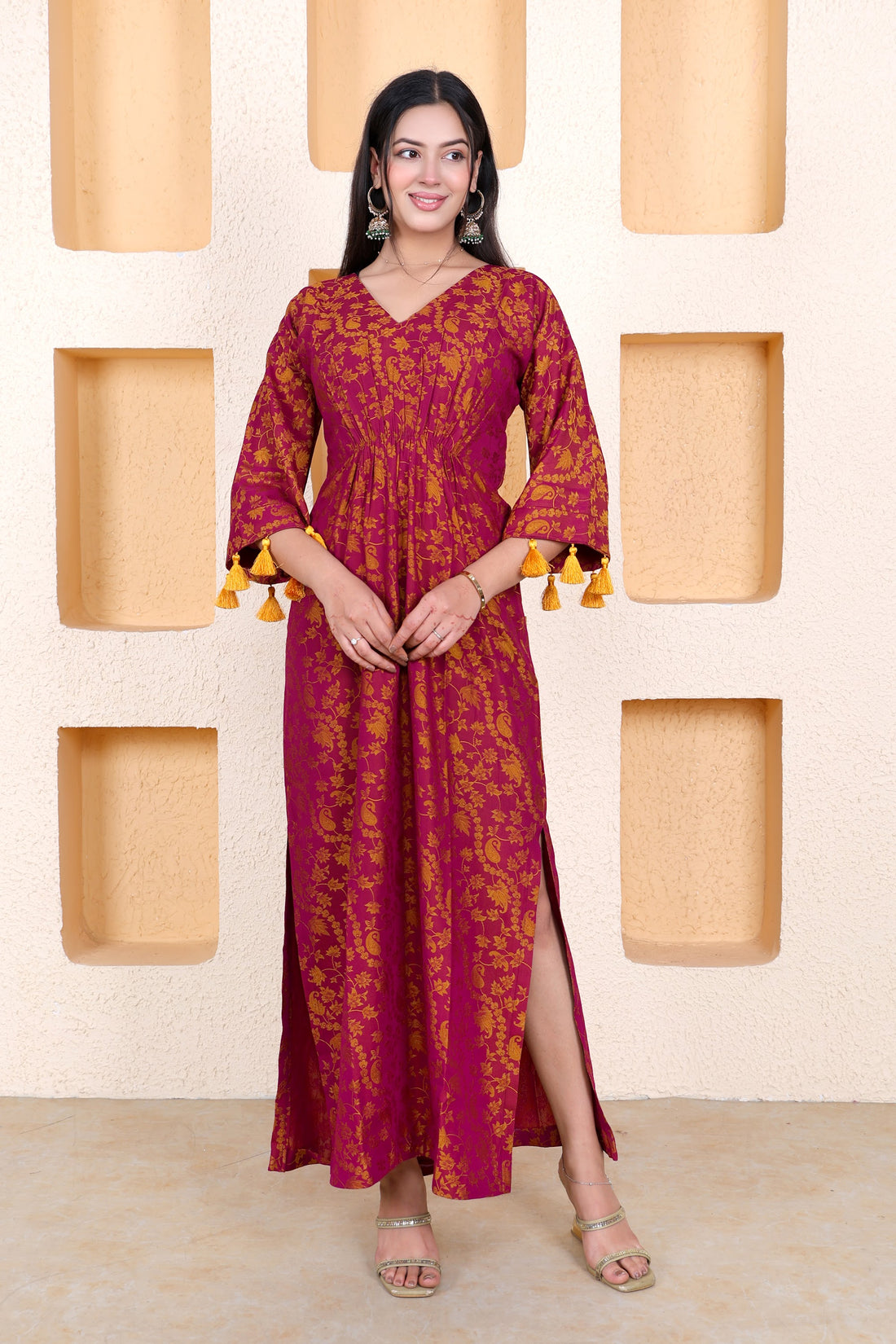 Example Product 5 - Maroon printed kurta