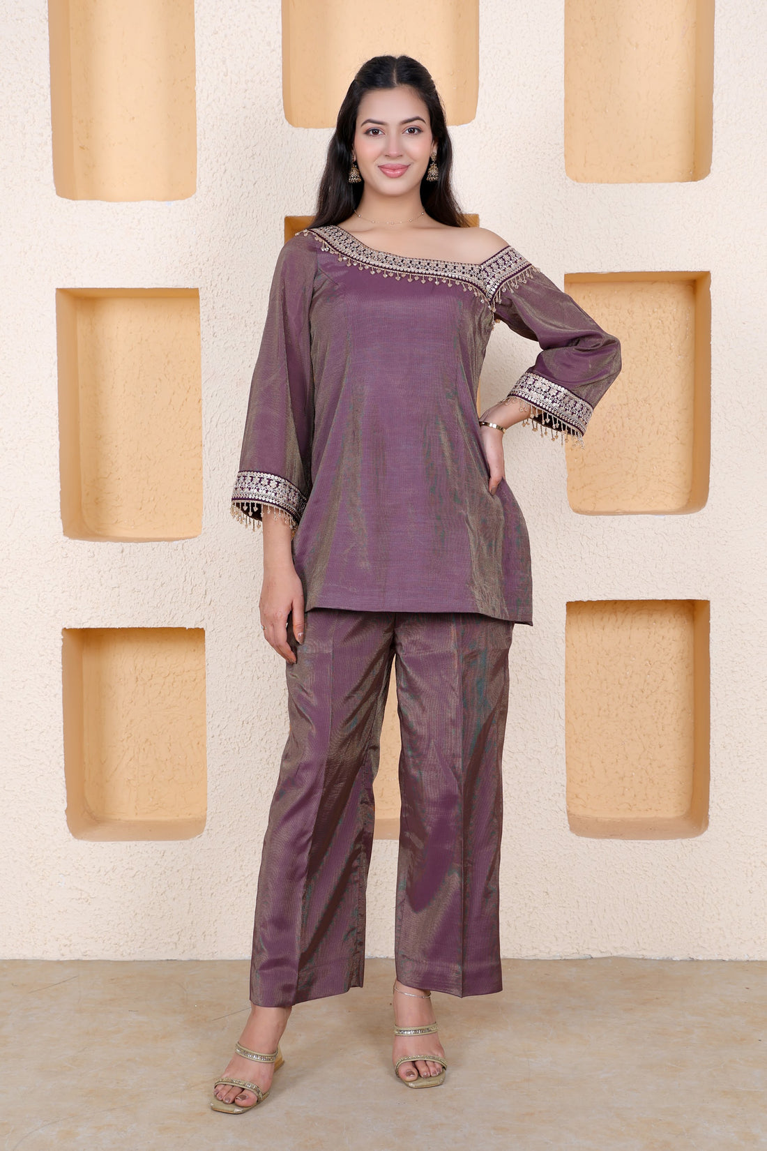 Example Product 9 - Mauve kurta set