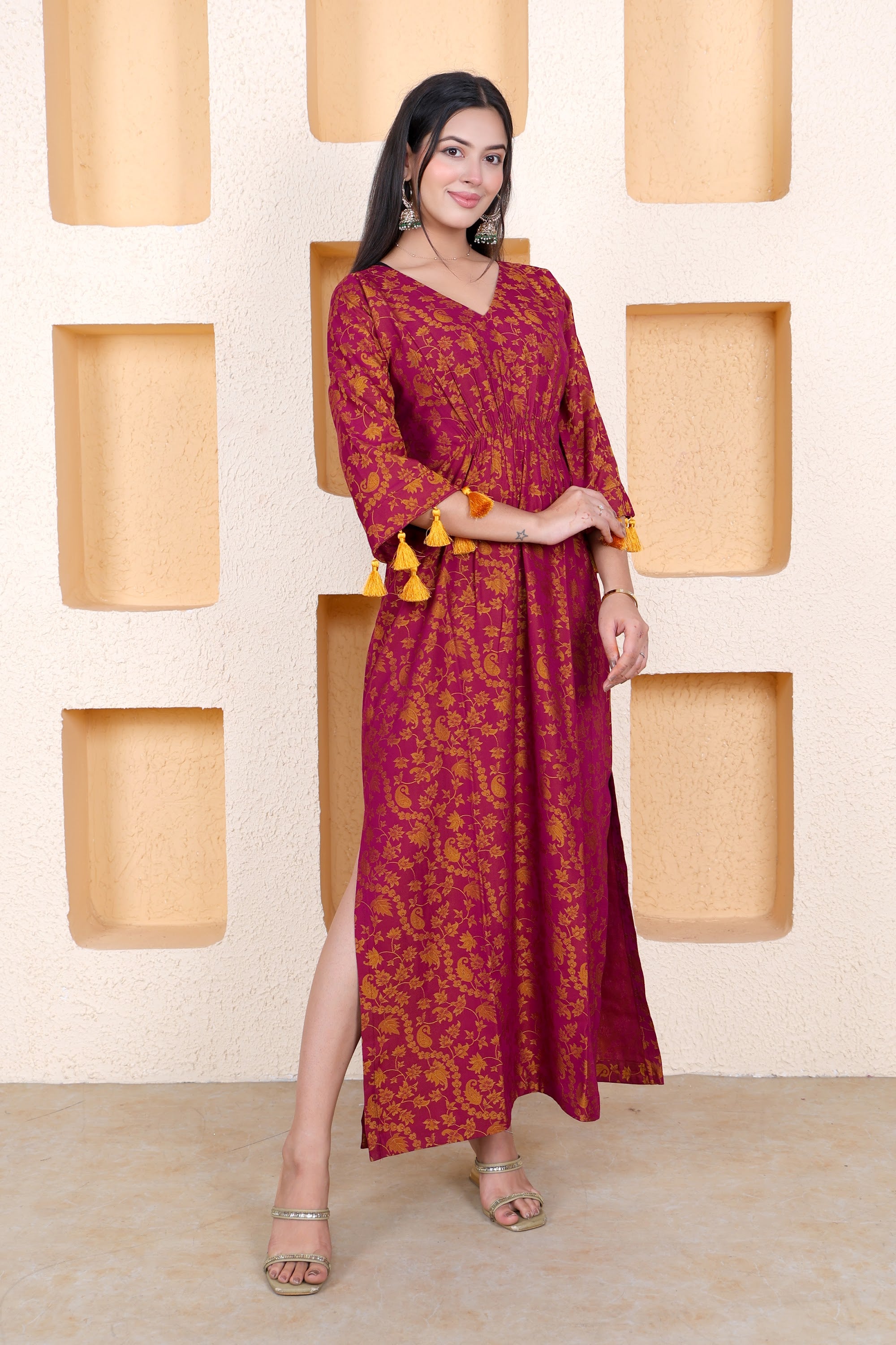 Example Product 5 - Maroon printed kurta