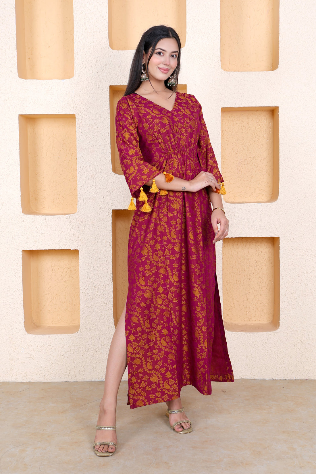 Example Product 5 - Maroon printed kurta