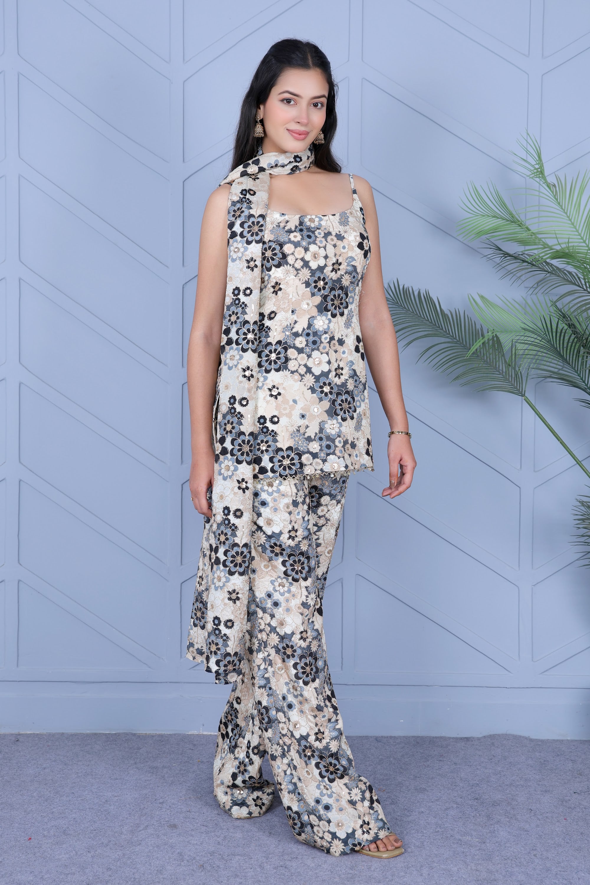 Example Product 10 - Black & white floral co-ord set