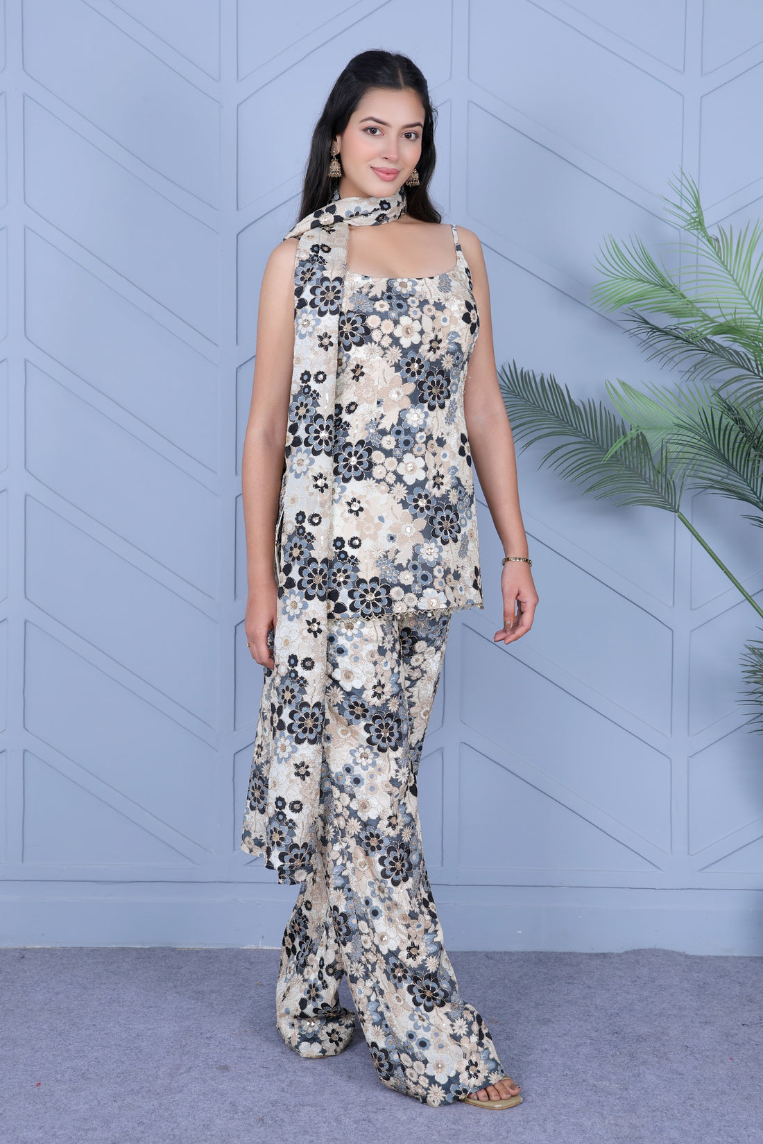 Example Product 10 - Black & white floral co-ord set