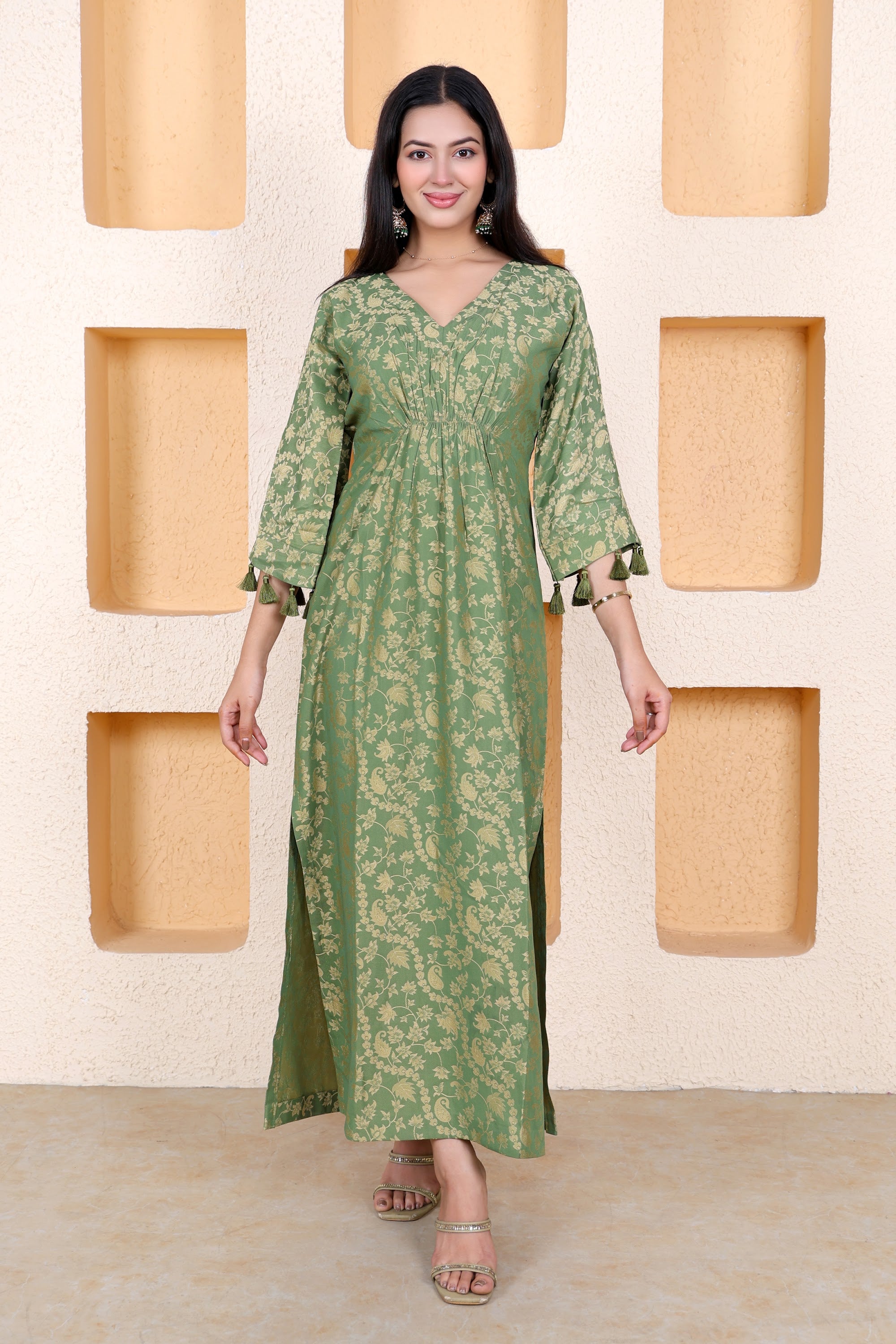 Example Product 6 - Sage green printed kurta
