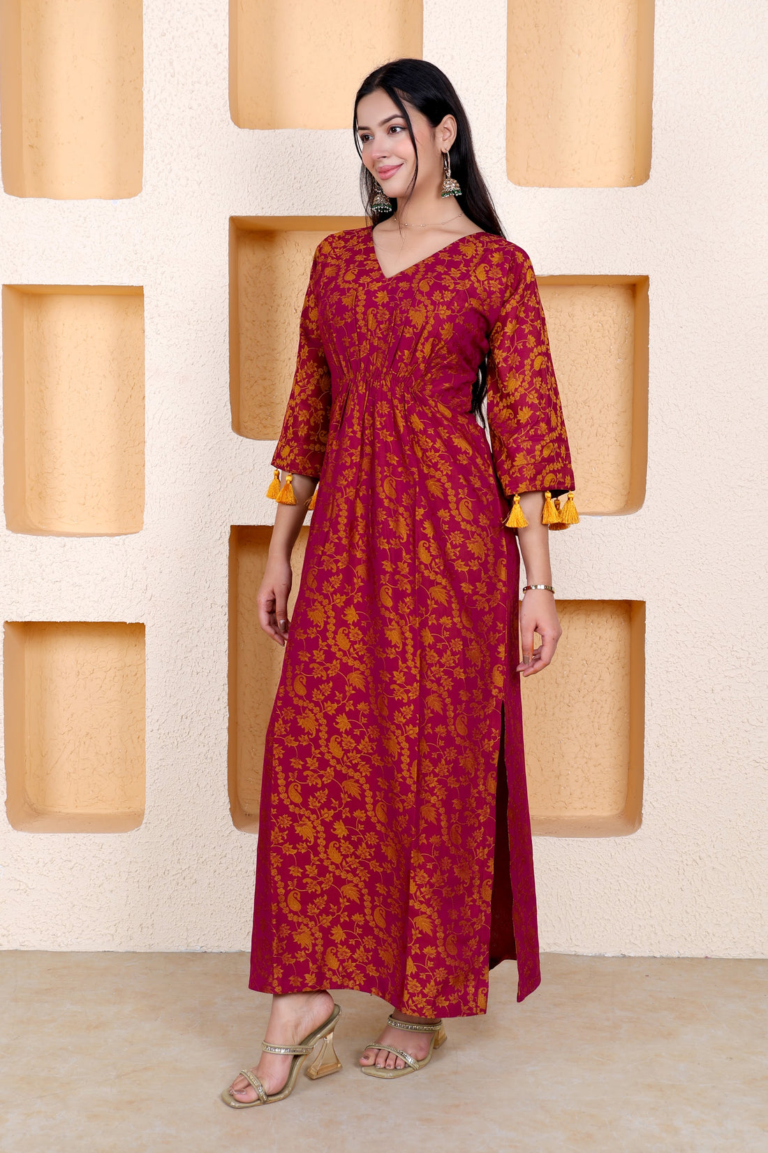 Example Product 5 - Maroon printed kurta
