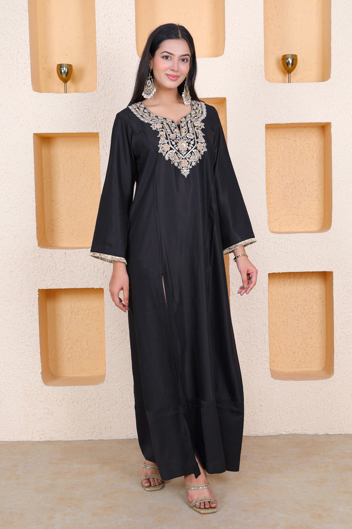 Example Product 1 - Black embroidered kaftan