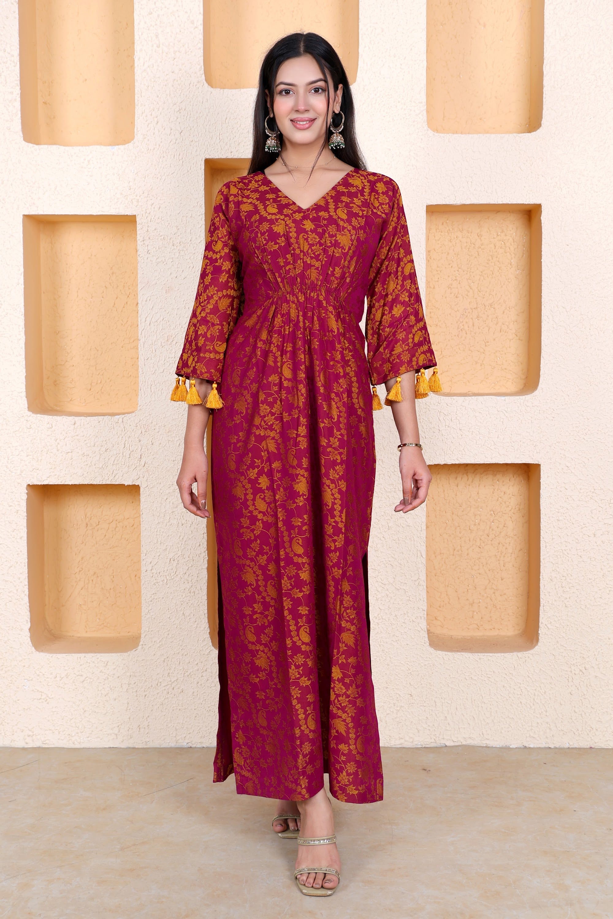 Example Product 5 - Maroon printed kurta