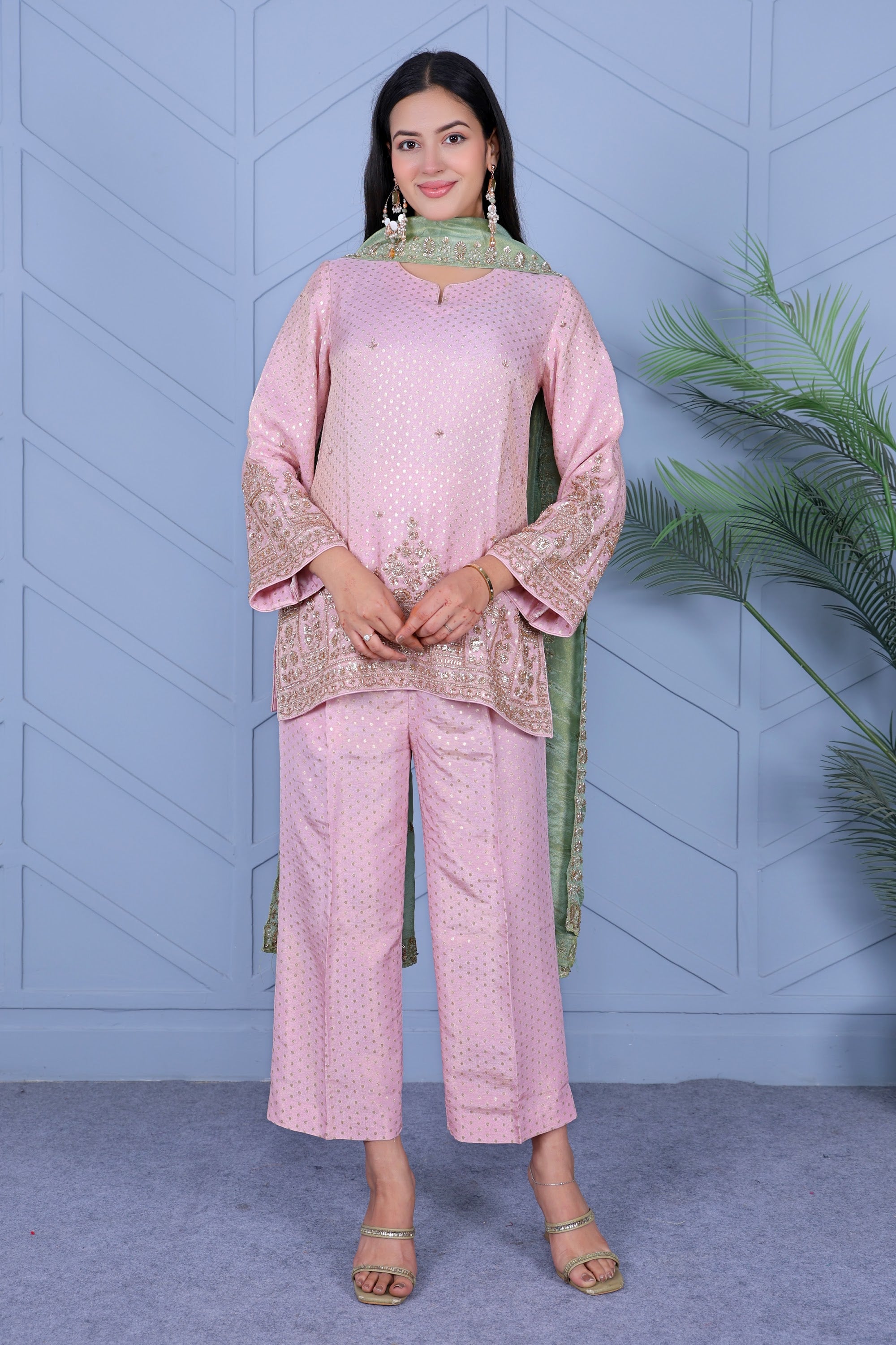 Example Product 12 - Blush pink kurta set with dupatta
