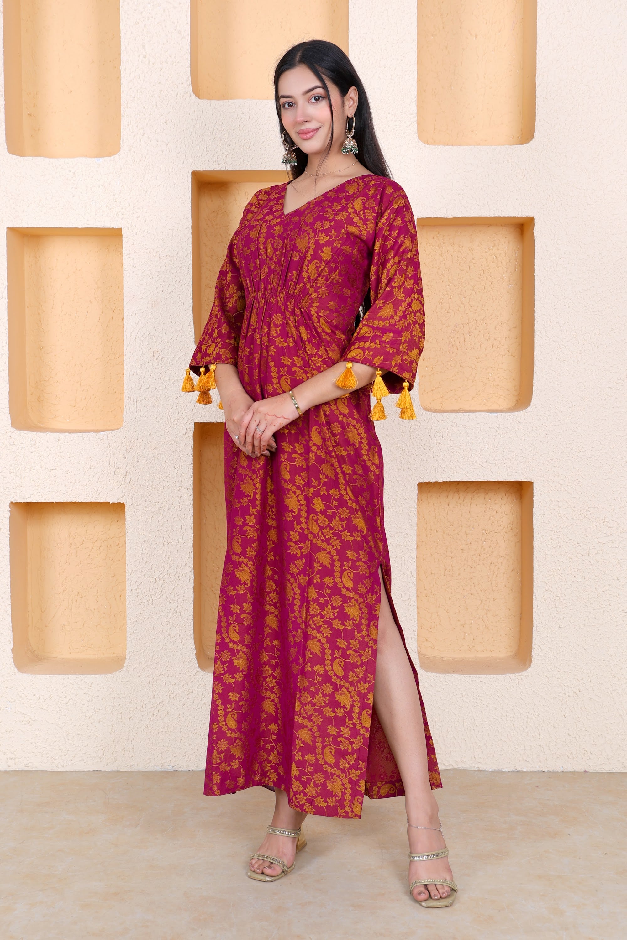 Example Product 5 - Maroon printed kurta