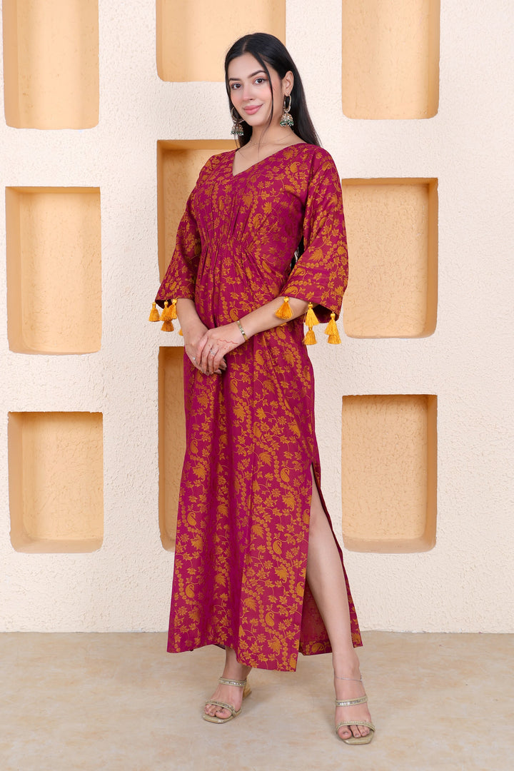 Example Product 5 - Maroon printed kurta
