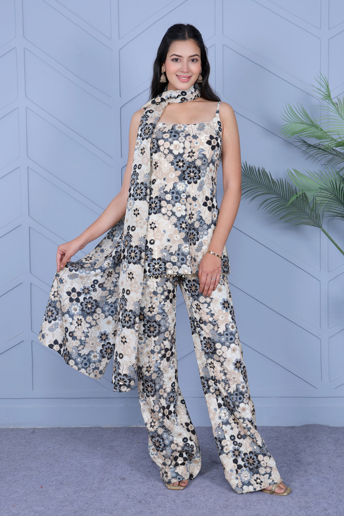 Example Product 10 - Black & white floral co-ord set