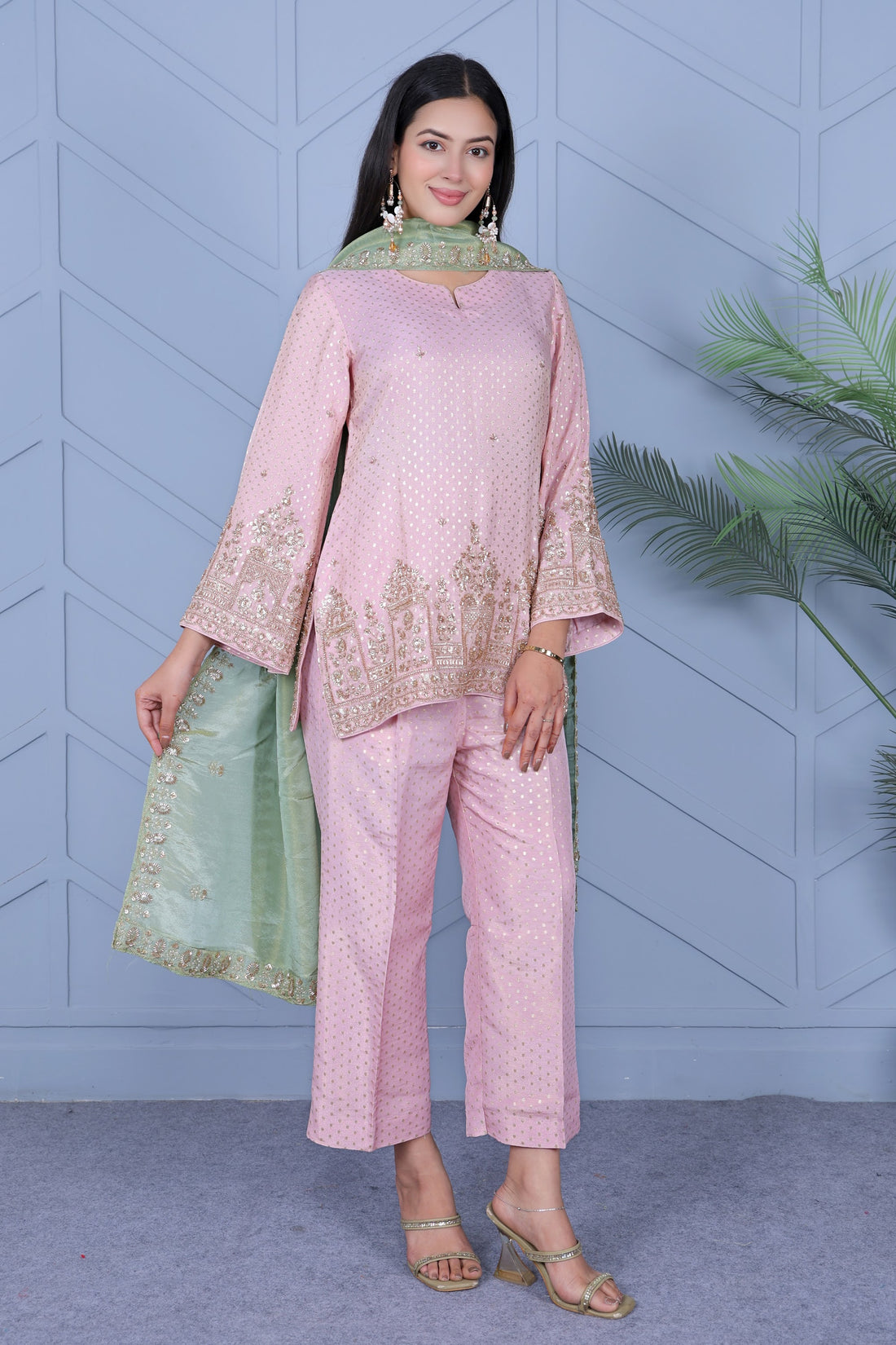 Example Product 12 - Blush pink kurta set with dupatta
