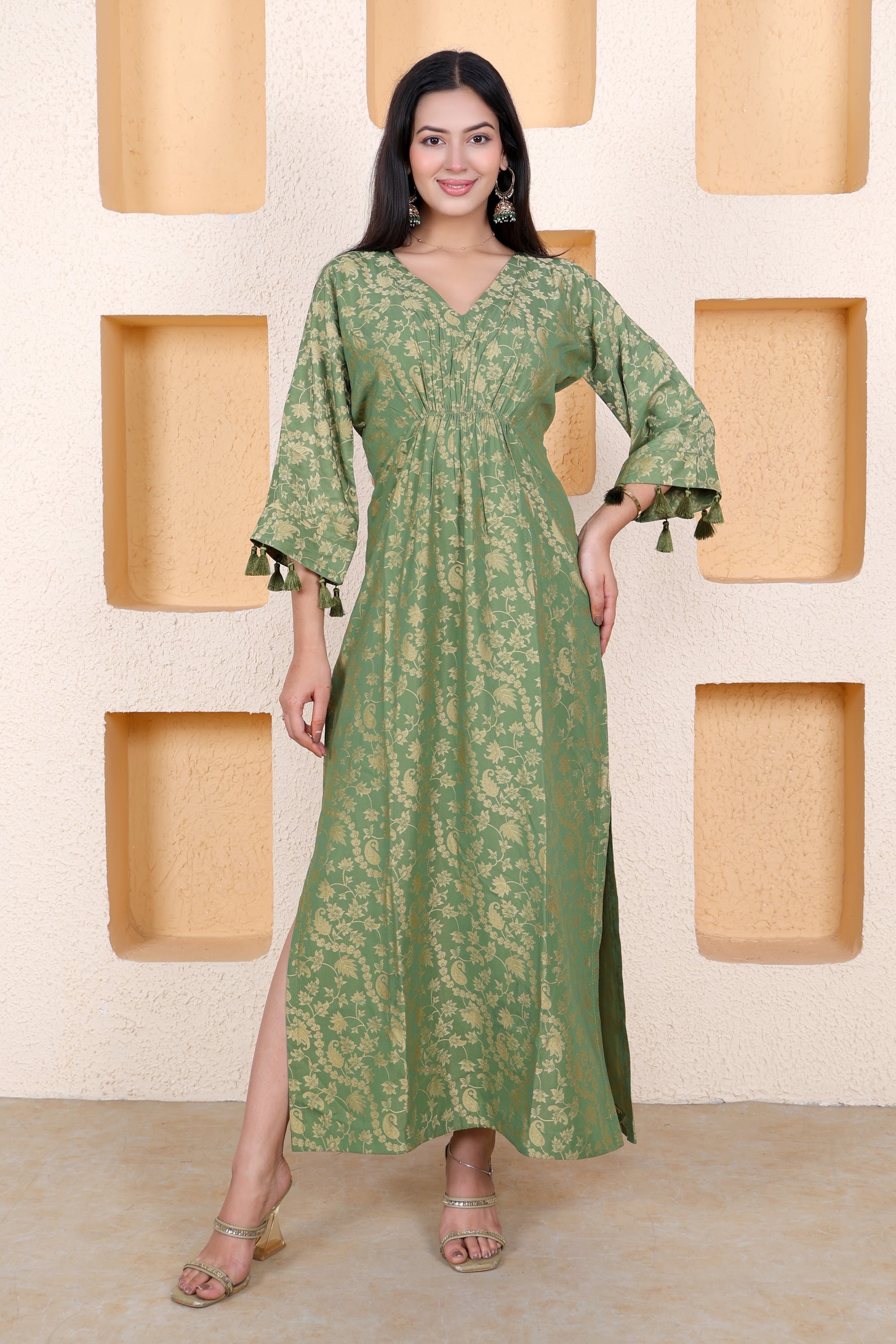 Example Product 6 - Sage green printed kurta