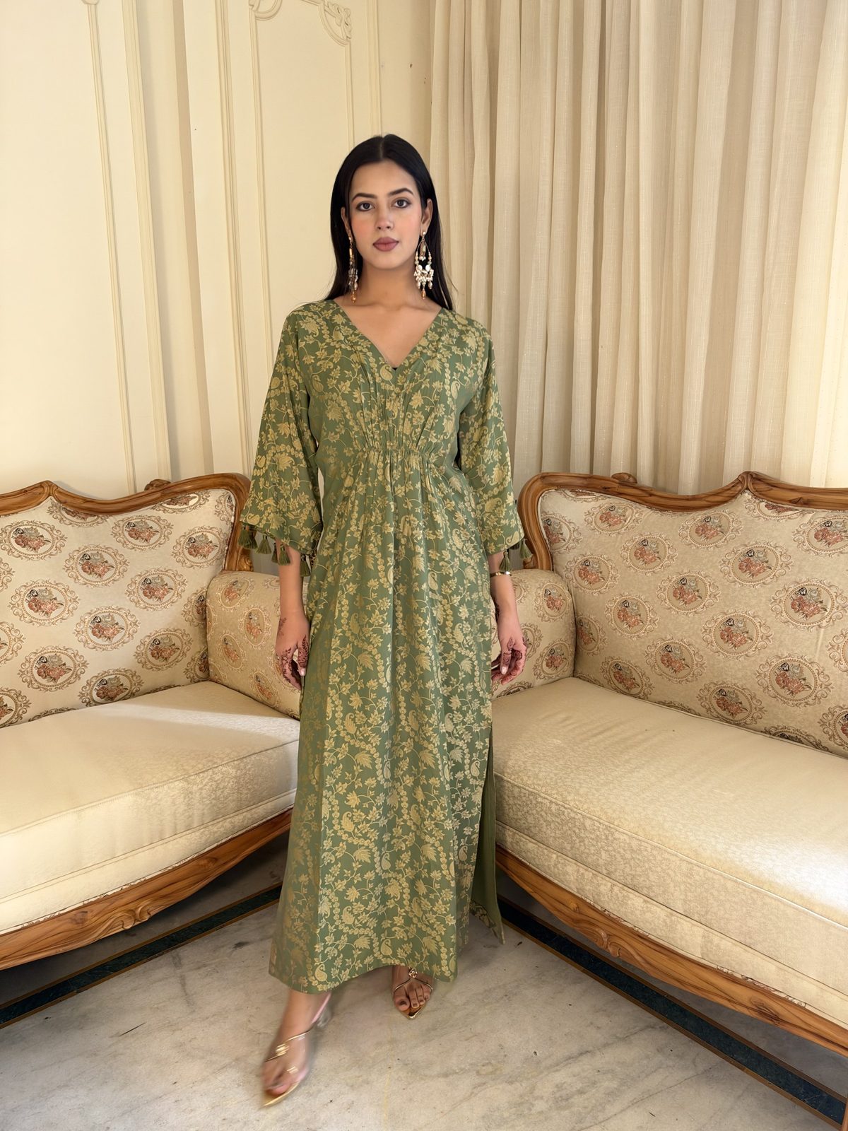 Sage Green Printed Kurta